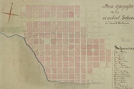 Plano topográfico de la ciudad de Talca, 1859
