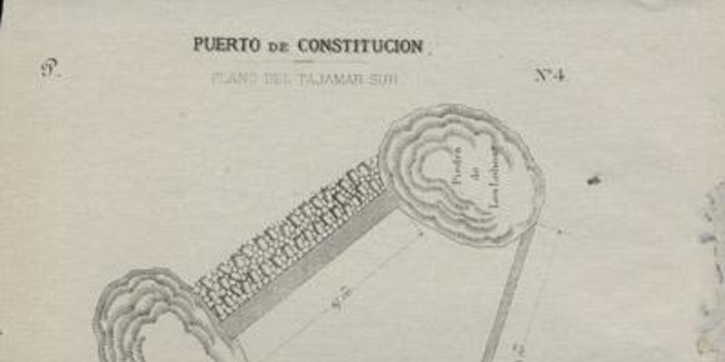 Puerto de Constitución : plano del tajamar sur, 1877