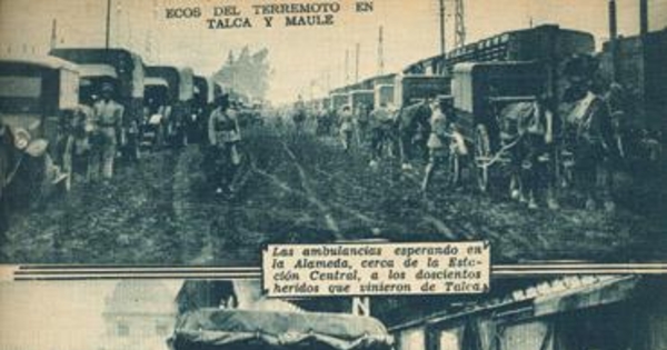 Heridos en el terremoto de Talca el 1 de diciembre de 1928