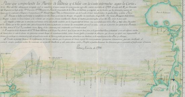 Plano que comprehende los puertos de Valdivia y Chiloe con la costa intermedia segun la carta de la mar del sur...