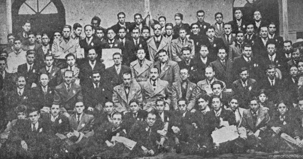 Falange Nacional, 1941. Provincia de Talca. Garretón visita el Centro de Talca