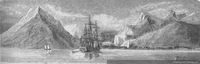 Estrecho de Magallanes, entrada de la Bahía Fortescue, hacia 1830