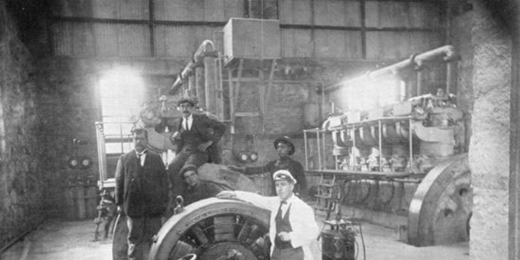 Ferrocarril de Arica a La Paz : Central de fuerza en Viacha, hacia 1913