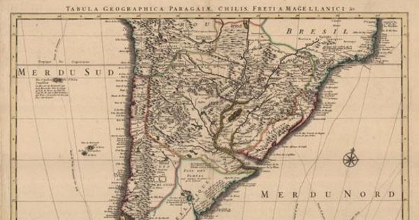 Carte du Paraguay, du Chili, du Detroit de Magellan, siglo XVIII