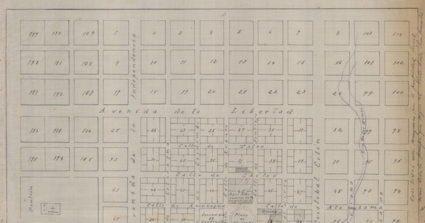 Plano topográfico de Punta Arenas, hacia 1910