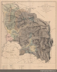 Plano topográfico y jeológico de la Provincia de Aconcagua, 1859