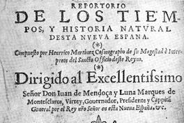 Reportorio de los tiempos y historia natural desta Nueva España, 1606