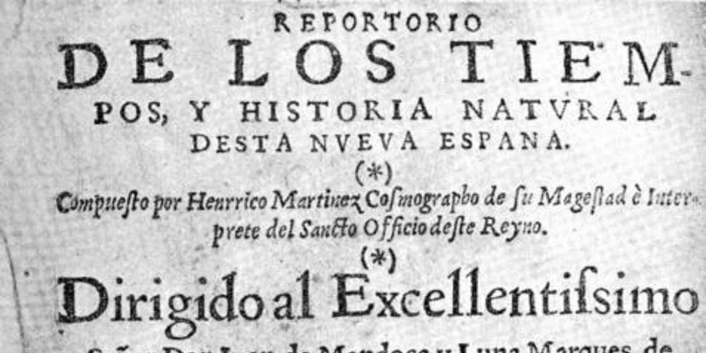 Reportorio de los tiempos y historia natural desta Nueva España, 1606