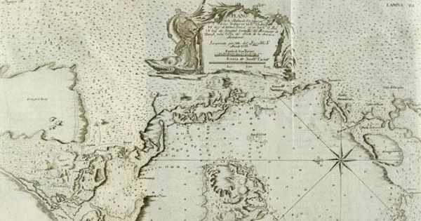 Plano de la bahía Cartagena de las Indias ..., 1735