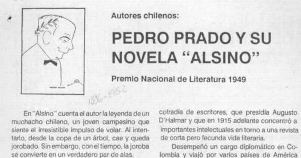 Pedro Prado y su novela Alsino