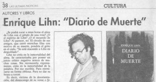 Enrique Lihn, Diario de muerte