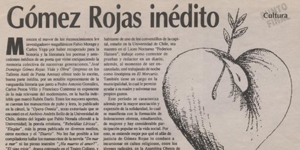 Gómez Rojas inédito