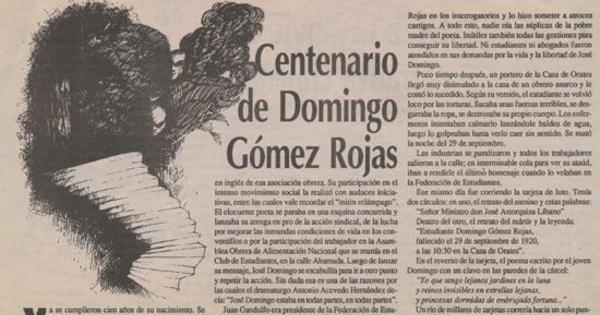 Centenario de Domingo Gómez Rojas