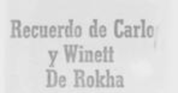 Recuerdo de Carlos y Winett de Rokha