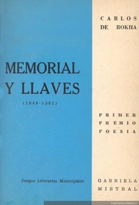 Memorial y llaves : poemas (1949-1961)