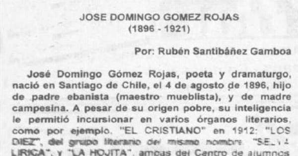 José Domingo Gómez Rojas