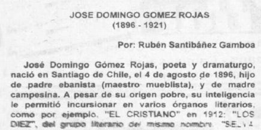 José Domingo Gómez Rojas