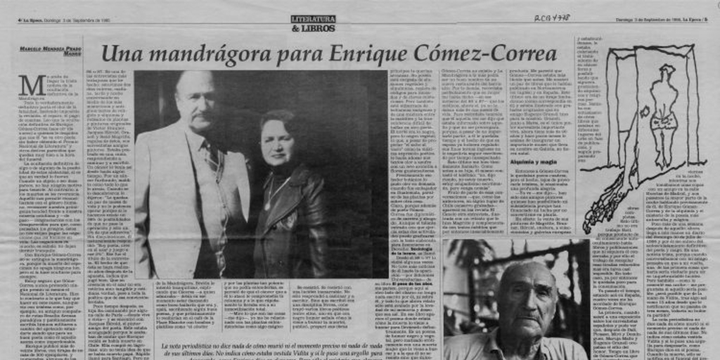Una mandrágora para Enrique Gómez-Correa