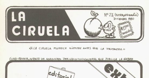 La Ciruela : n° 7 1/2, diciembre de 1980