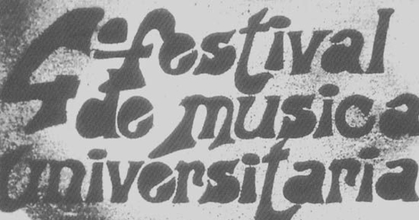 Afiche del IV Festival de Música Universitaria, 1980