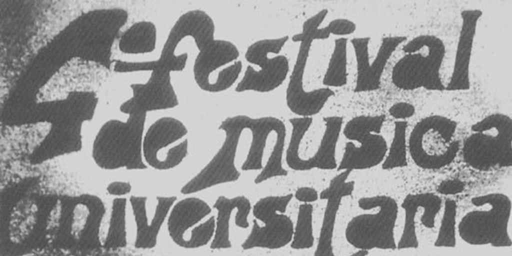 Afiche del IV Festival de Música Universitaria, 1980