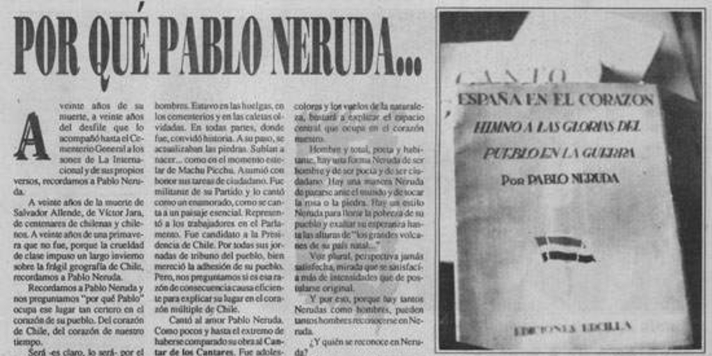 Por qué Pablo Neruda...