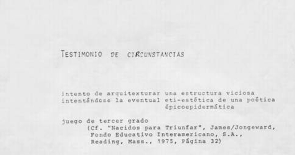 Testimonio de circunstancias