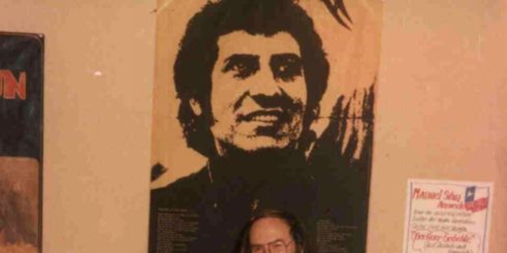 Manuel Silva Acevedo, junto a Antonio Skármeta en Berlín, 1978