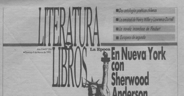 Literatura y libros : En nueva York con Sherwood Anderson
