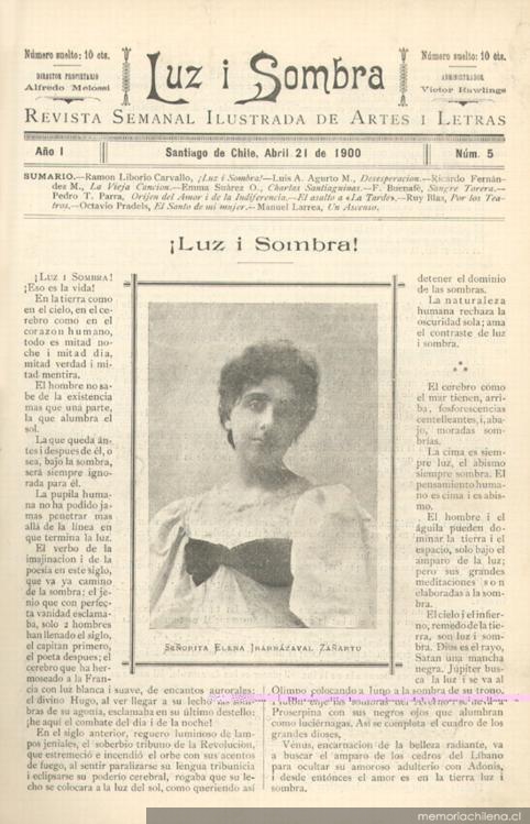 Luz i sombra : n° 5 : 21 de abril de 1900