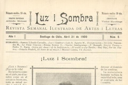 Luz i sombra : n° 5 : 21 de abril de 1900