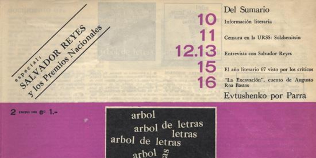 Árbol de Letras : n° 2, enero de 1967