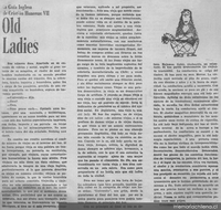 La Guía inglesa de Cristián Huneeus : VII : Old Ladies