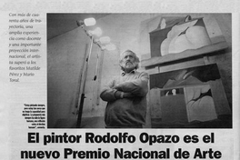 El pintor Rodolfo Opazo es el nuevo Premio Nacional de Arte