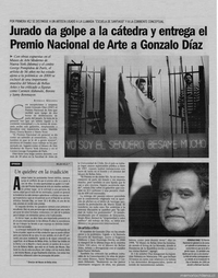 Jurado da golpe de cátedra y entrega el Premio Nacional de Arte a Gonzalo Díaz