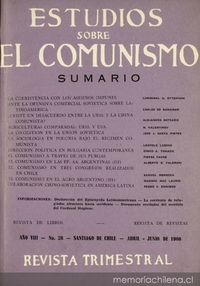 Estudios sobre el comunismo : n° 28, abril-junio de 1960