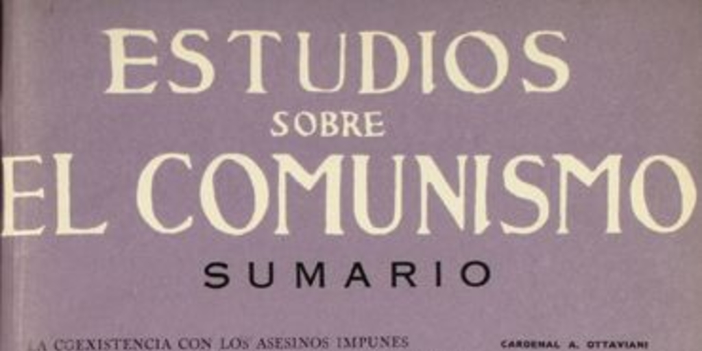 Estudios sobre el comunismo : n° 28, abril-junio de 1960