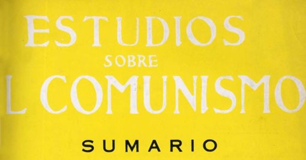 Estudios sobre el comunismo : n° 42, octubre-diciembre de 1963