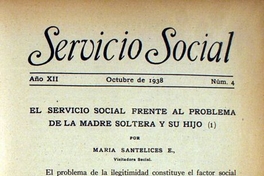 El Servicio Social frente al problema de la madre soltera y su hijo