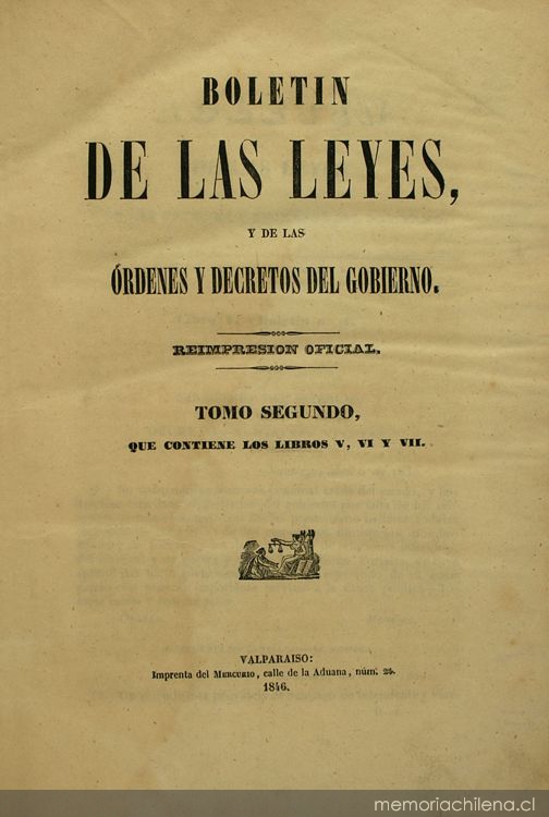 Ministerios, Santiago, febrero 1º de 1837