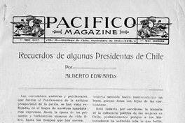 Recuerdos de algunas presidentas de Chile
