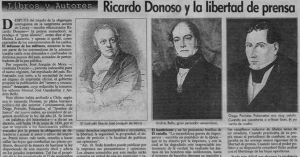 Ricardo Donoso y la libertad de prensa