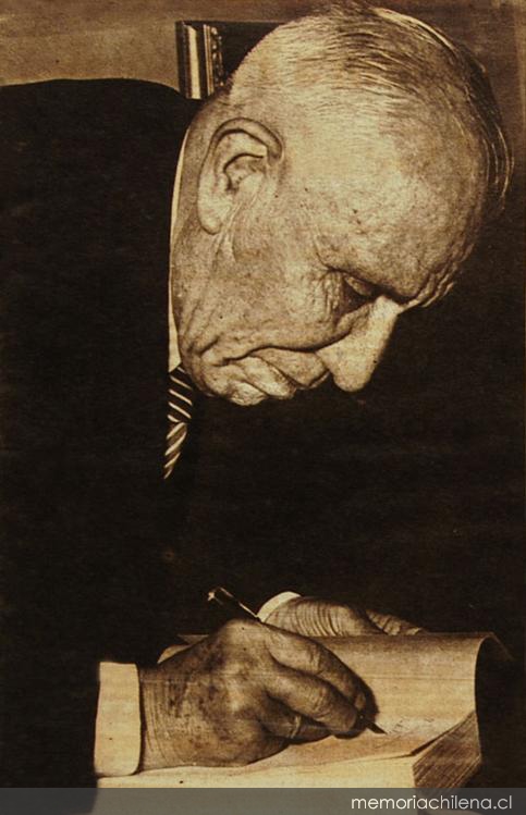 Francisco Encina en su vejez, hacia 1960