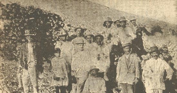 Trabajadores en la pampa salitrera, 1919