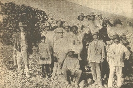 Trabajadores en la pampa salitrera, 1919