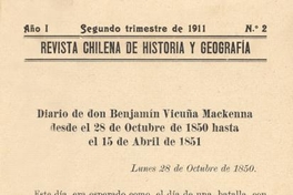 Revista chilena de historia y geografía : año 1, n° 2, 1911