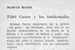 Fidel Castro y los intelectuales