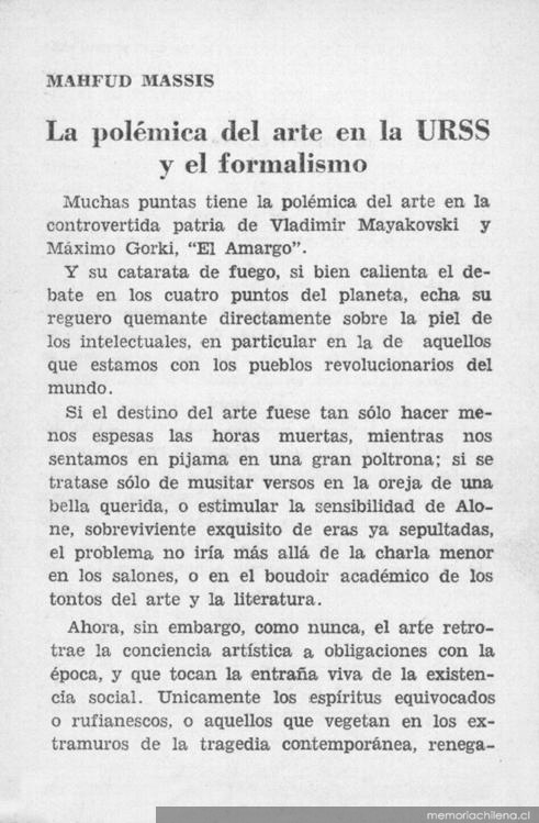 La polémica del arte en la URSS y el formalismo