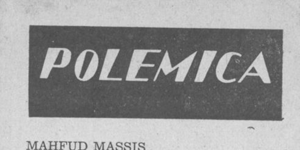 Polémica Nº 1, 1953
