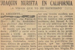 Joaquín Murieta en California : la visión que yo he expresado